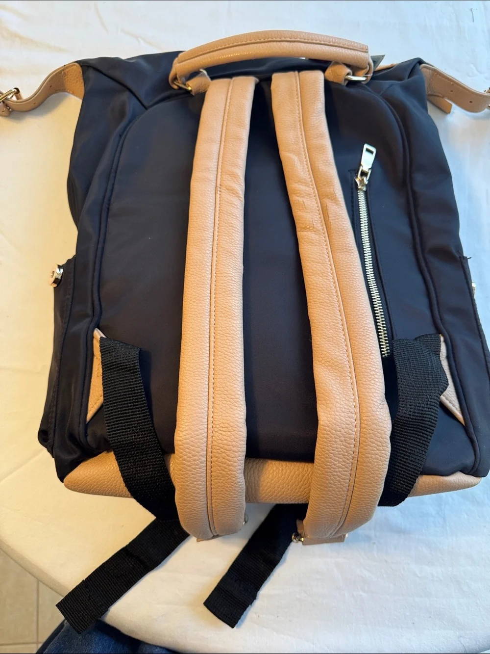 Tommy Bahama Black Backpack with Cream accents